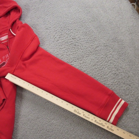 Mitchell & Ness Mens 49ers Niners San Francisco Hoodie size L Full Zip Distress - Picture 11 of 12